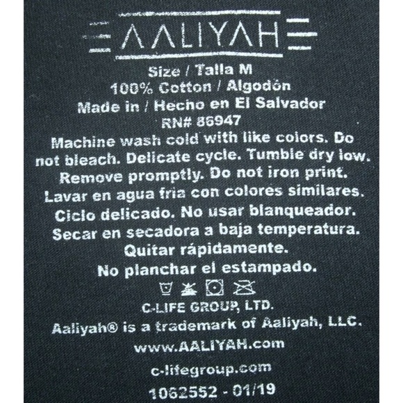 Vintage Aaliyah Tee Shirt Black Purple Dress 90s y2k Streetwear ALT egirl Grunge - Picture 5 of 6